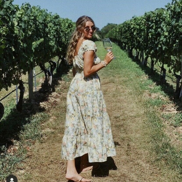 DANIELLE BERNSTEIN Floral Maxi Dress size 1X - Picture 7 of 10